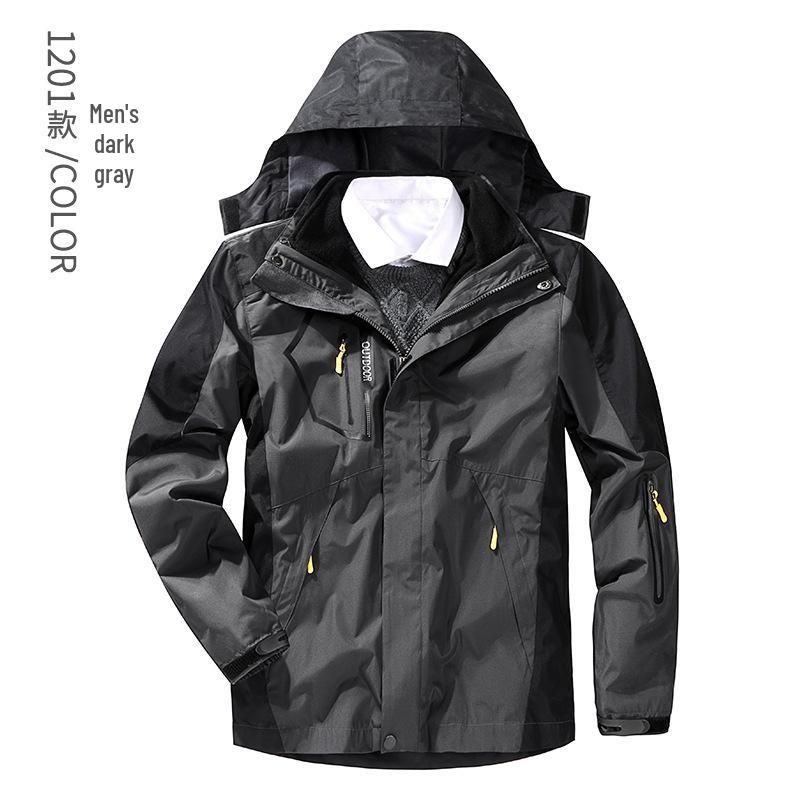 Men's 3-in-1 Outdoor Waterproof Workwear with Detachable Fleece Liner