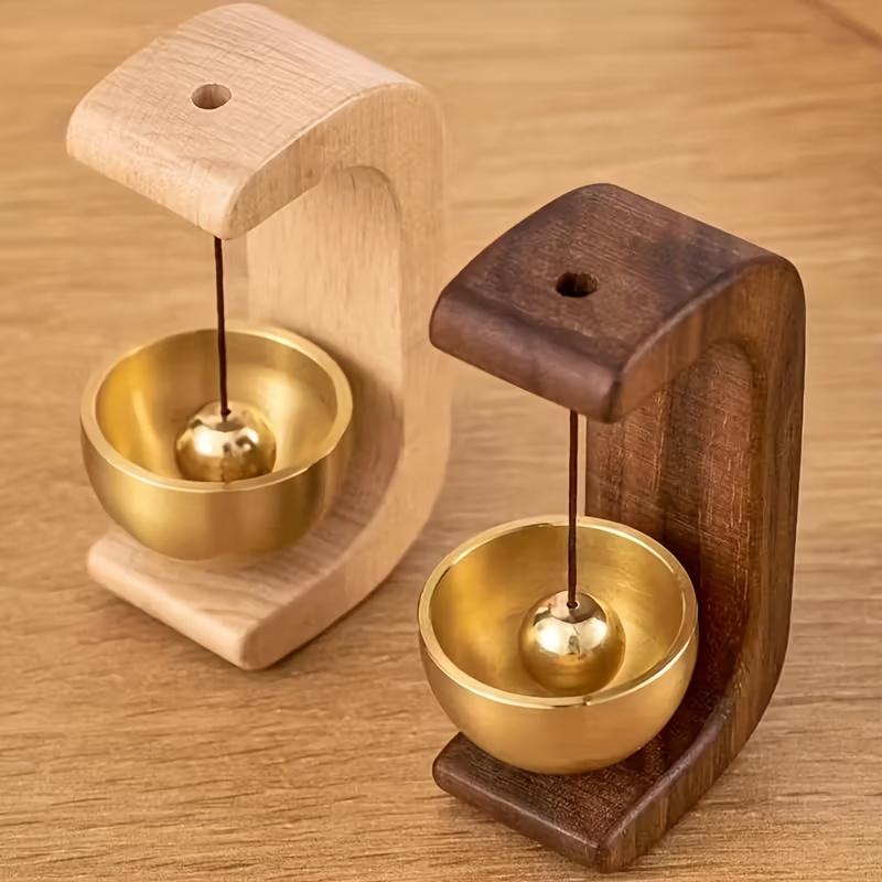 1PC Magnetic doorbell with adhesive backing; brass wind chime set, easy to install, durable and stylish festive home entrance decoration.