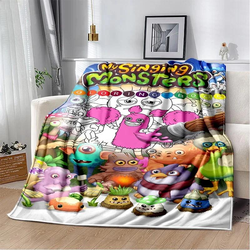 My Singing Monsters Video Game Cartoon Soft Plush Blanket,Flannel Blanket Throw Blanket for Living Room Bedroom Bed Sofa Picnic