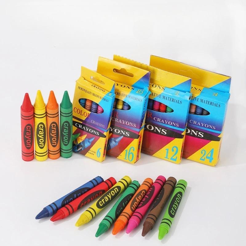 Portable Crayon Box Set 6/8/12/24 Colors Smooth Pigment Non-Toxic for Kids Toddlers Painting Coloring Graffiti Art Projects