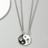 Fashion Accessories, Personalized Hollow Painting Oil Tai Chi Gossip Yin and Yang Pendant Necklace Collarbone Chain