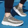 Summer large size 48 men's walking shoes men's flying woven mesh lightweight breathable fashion casual couple socks shoes