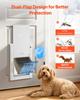 Pet Door, Medium, with Three Magnetic Flaps and Metal Frame, Strong and Weatherproof Dog Door for Interior and Exterior Doors, Easy to Install, Easy