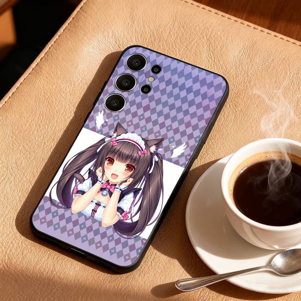 N-Nekopara girls Game Phone Case For Samsung S26,S25,S24,S21,S22,S23,S30,Ultra,S20,FE,Lite,10,9,Black Cover