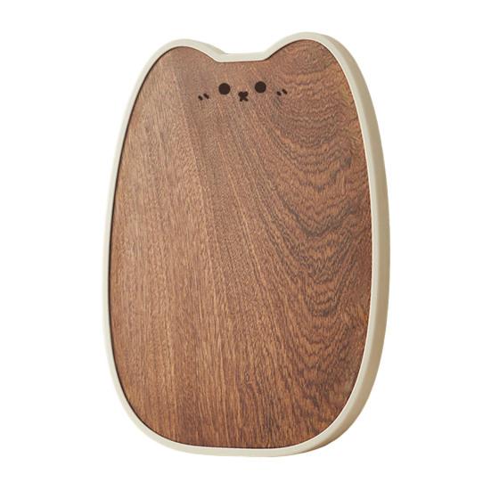 Wood Chopping Board Cat Shape Charcuterie Board Non-Slip Cutting Board for Kitchen Meal Prep Serving Tray for Vegetables Meat