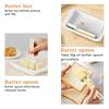 New Fresh-Keeper Food Grade Plastic Butter Storage Box with Lid Dividing Organizer Refrigerator Kitchen Cheese Cutter Container