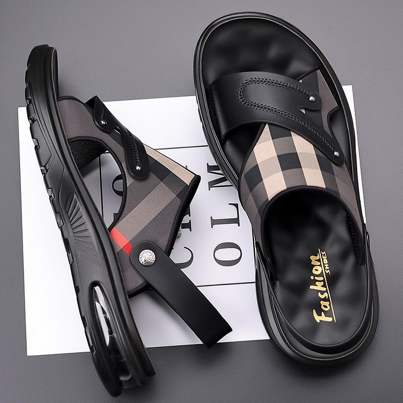 Men's Sandals 2025 New Cool Slippers Summer Casual Sports Soft Sole Outer Wear Air Cushion Beach Shoes Men