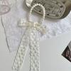 Lace Up Pearl Choker Korean Style Ribbons Necklaces Simple Lace Scarves  Ladies