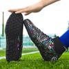 Fashion Men's Soccer Shoes FG/TF Non-Slip Turf Soccer Cleats Printed Design Training Shoe Ultralight Sneakers High Top Football Boots 48