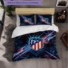 Set Lenzuola Atletico Madrid Modello 3 Pezzi Morbida Copripiumino in Microfibra con Federe per Camera da Letto