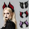 Halloween Dark Bat Ears Headband Devil Cosplay Prop Gothic Vampire Bat Headpiece Adjustable