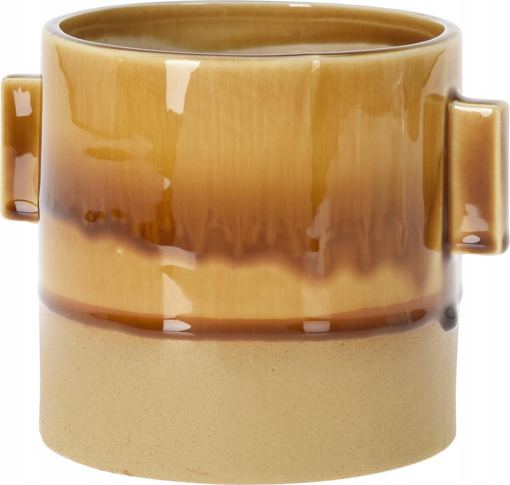 Ceramic pot cover, round, 13.8 x 14 cm