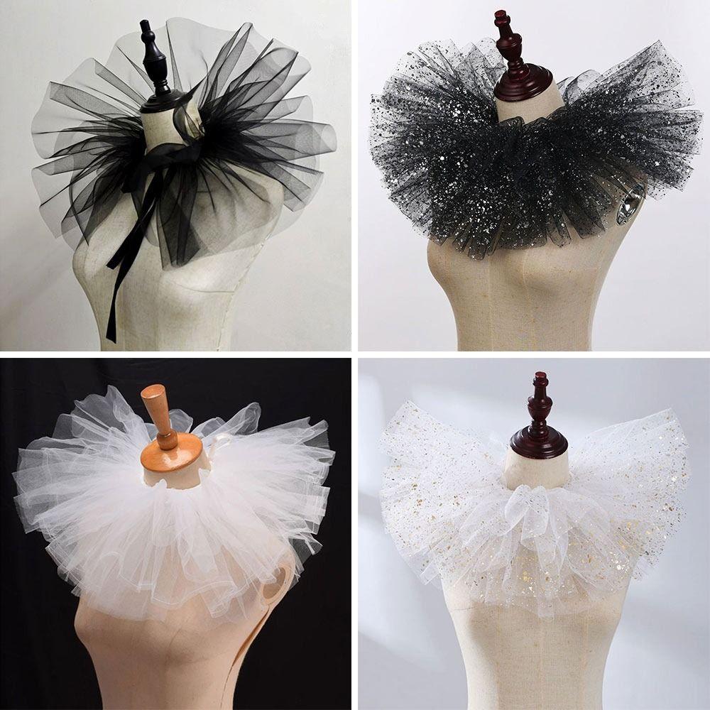 Mode Viktorianischer Falscher Kragen Abnehmbarer Klassischer Jabot-Kragen Vintage Rüschenspitze Bekleidungszubehör Bühne