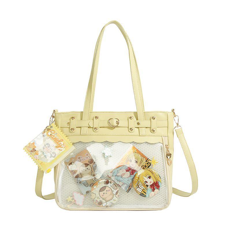 New Original Y2K Ita Bag Subculture Punk Goth Pu Large Capacity Crossbody Bag J Girls JK Uniform Shoulder Bag Ulzzang Itabag