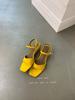 Sandals Wedge Heel Square Toe SuedeOne-Strap Slippers Women'sSummer Outdoor Wear Resort Style Simple Women's