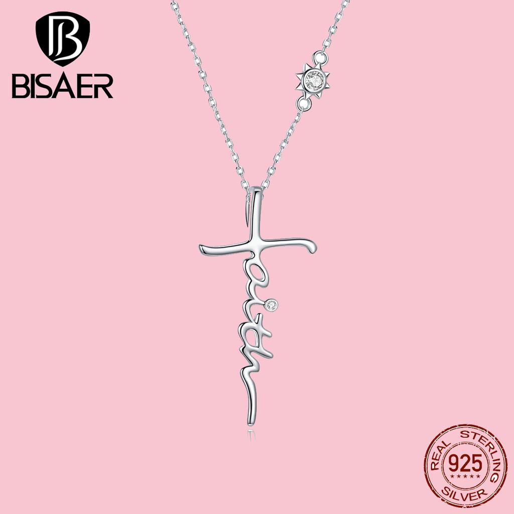 Bisaer 925 Sterling Silver Simple Fashionable Heart Shape Stud Earrings for Women Wedding Fine Jewelry