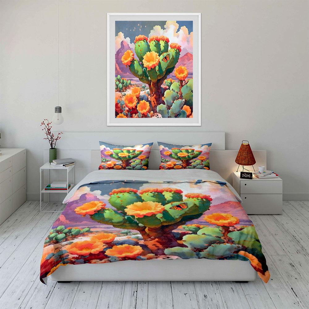 "Blossoming Desert Dreamscape" Bedding sets Duvet covers Pillowcases(1* Duvet Cover 2* Pillowcases without duvet insert)