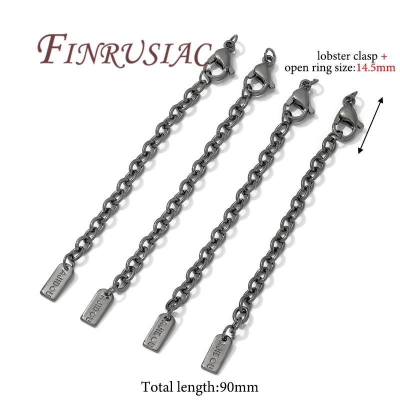 18K Gold Plated Extension Chain,Lobster Clasps with Extender Chain Connector,DIY Bracelets Accessories,Jewelry Making Supplies