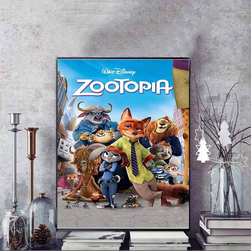 Disney 5D DIY Diamond Painting Decoration Zootopia Illustration Diamond Embroidery Rhinestone Cross Stitch Set Craft