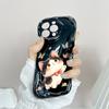 Cartoon Pattern Cream Texture Casing Wavy Edge Soft Silicone Cover Phone Case for IPhone Samsung Huawei Honor Xiaomi Redmi Infinix Tecno