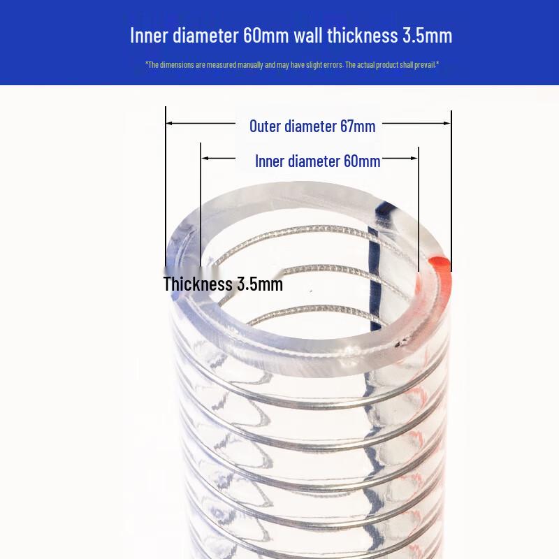 Industrial Transparent PVC Steel Wire Suction/Drain Hose