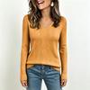 Women's Casual V-Neck Pullover Long Sleeve Sweater for Everyday Wear