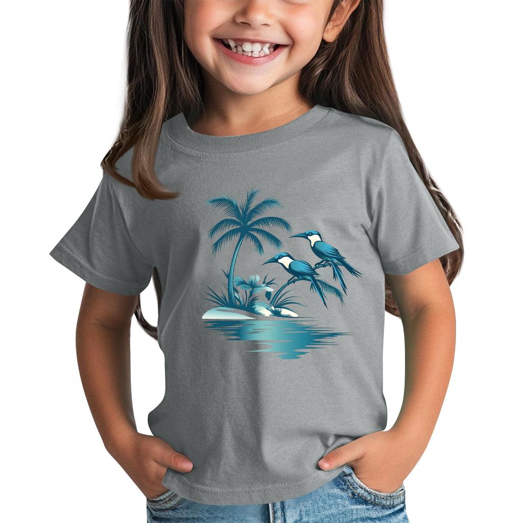 Kleinkind Mädchen Jungen T-Shirts Kinder Top Jungen und Mädchen Bedrucktes Kurzarm T-Shirt