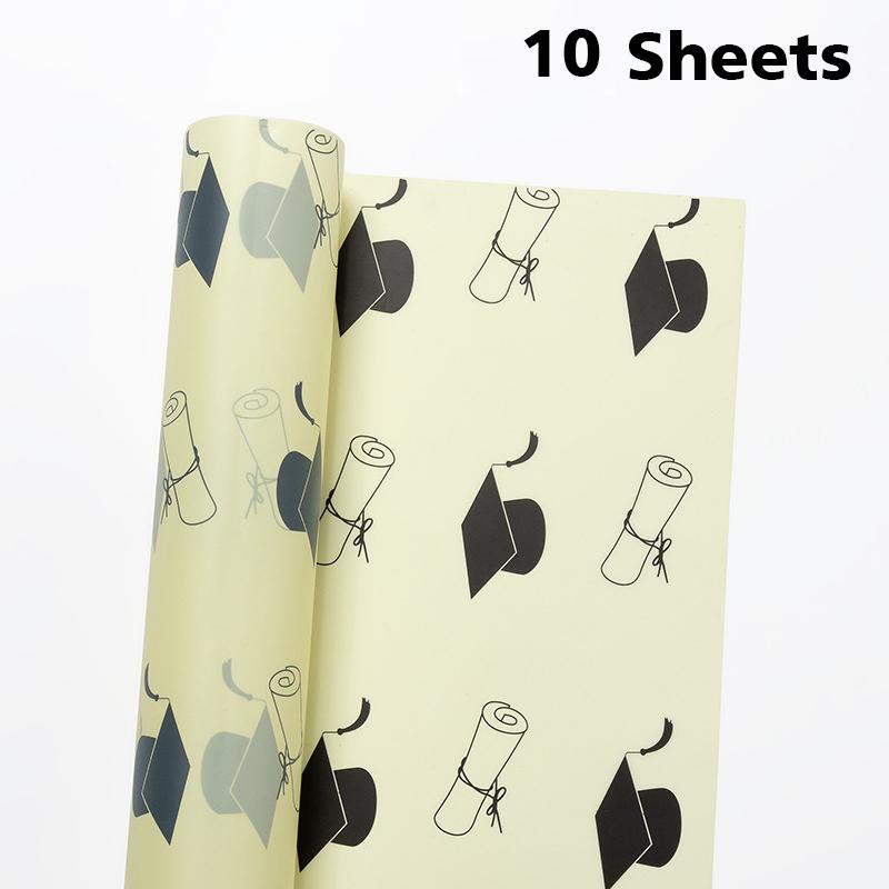 5/10pcs Doctor's Hat Bouquet Paper Gift Packaging Gift Flower Paper Pearl Film 57x57cm