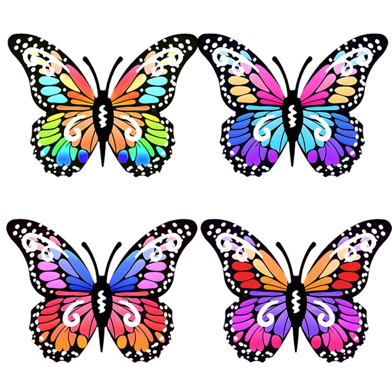 4 Pezzi Decorazione Murale a Farfalla in Metallo, Arte Murale da Esterno a Farfalla per Recinzione Giardino Cortile Stanza Patio Balcone Decorazioni