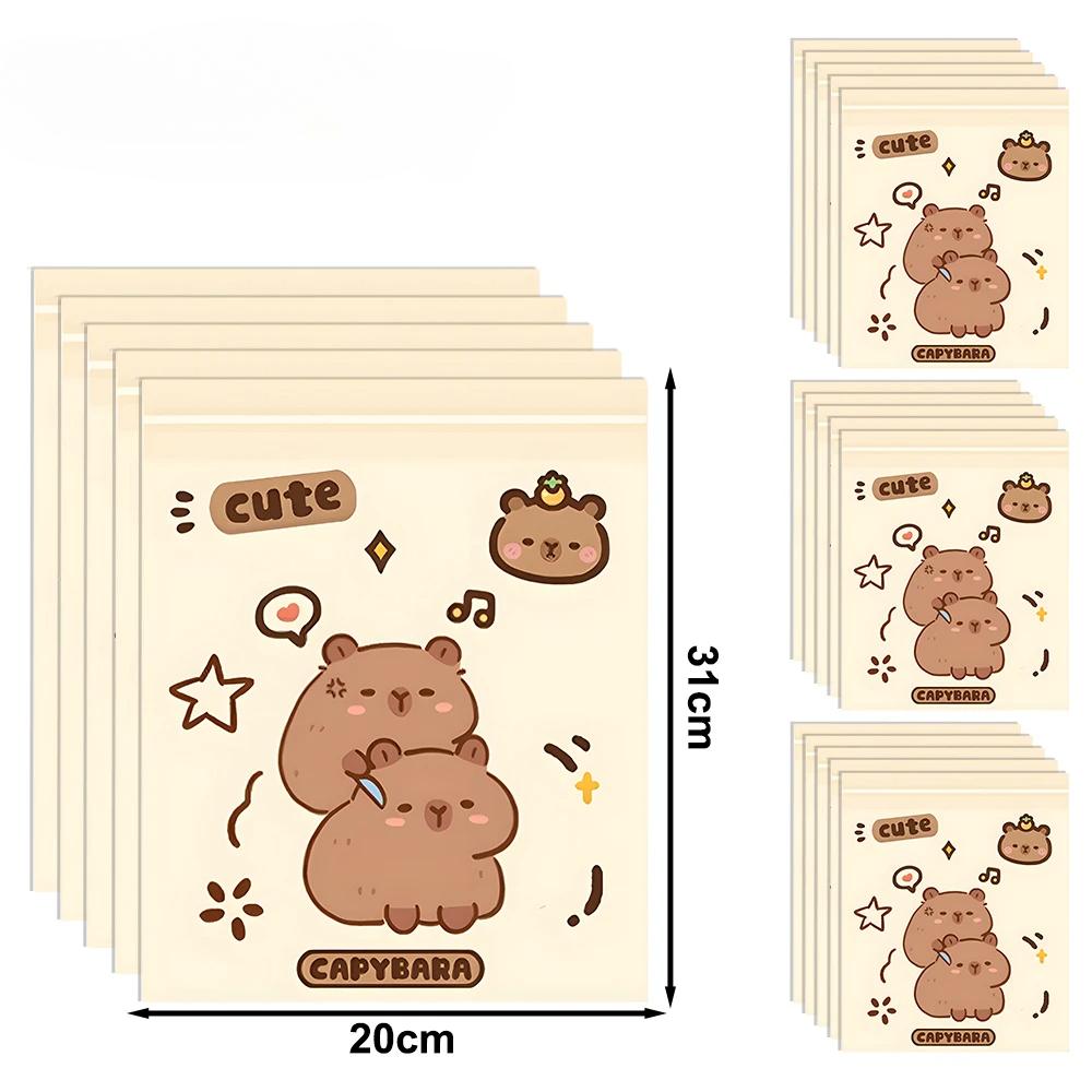 90pcs Cartoon Capybara Car Disposable Garbage Bag Portable Universal Auto Door Seat Household Thickened Desktop Trash Can