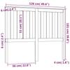 Headboard Black 126x6x101 Cm Solid Pine Wood