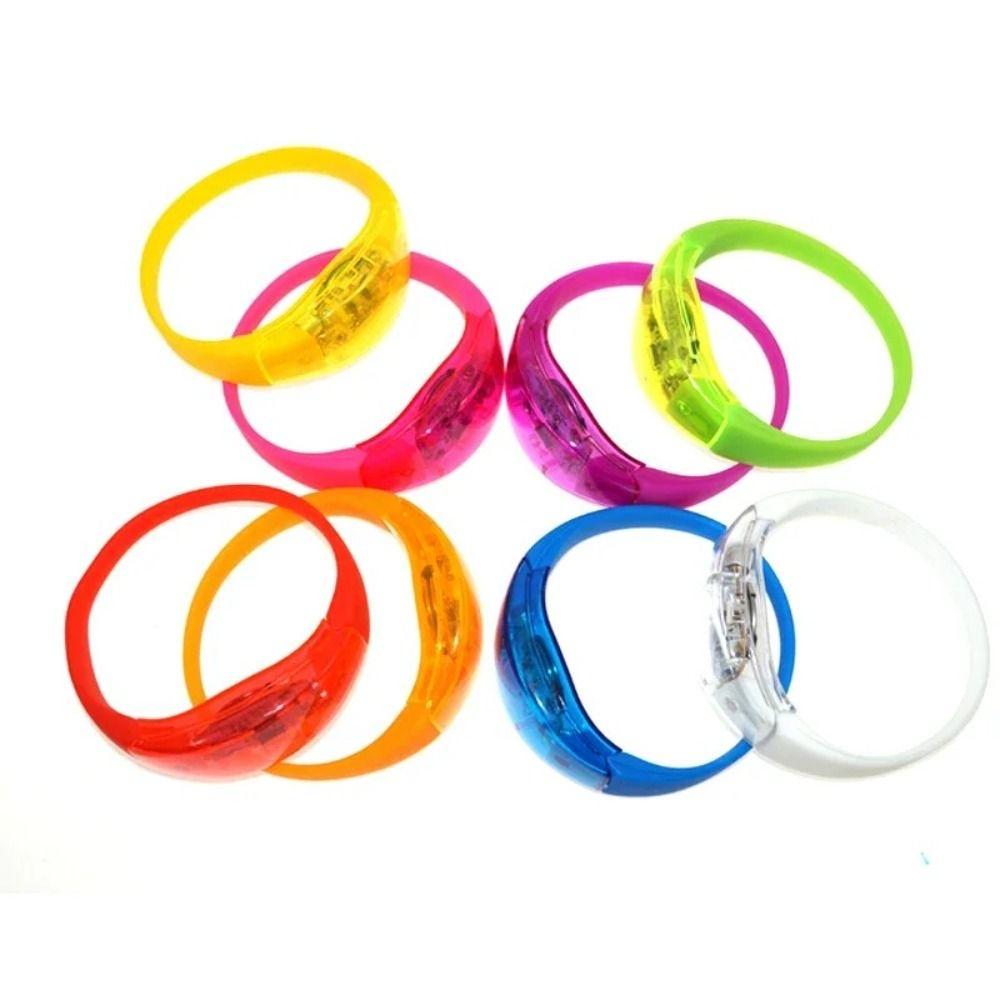 Sound Activated Led Wristband Toys Silicone Bangle Flashing Wristbands Glow Bracelets Concert