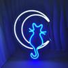 Anime Cat & Moon Neon Sign Personalized Neon Signs for Room Wall Decor LED Night Lights Home Decor Lights  Gift for Girls Boys