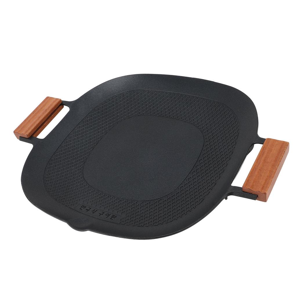 BBQ Grill Pan Anti Stick Multifunctional Uniform Heating Stovetop Grill Pan for Outdoor Camping