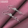 925 Sterling Silver Charm Pendant Earrings Wedding Jewelry