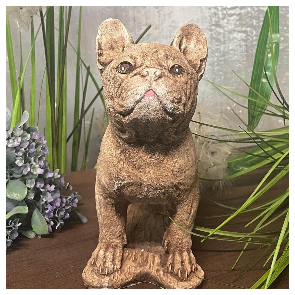 Beautiful Standing Bulldog Figure In Sand Color