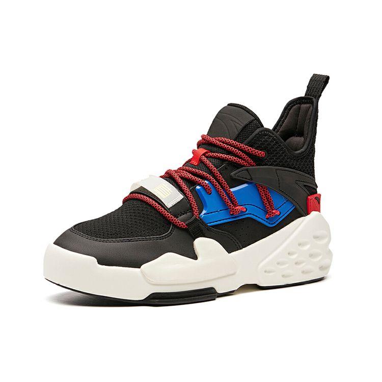 Anta Dominator Warmth And Anti-Slip Mid-Top Sneakers Men Sneakers Black White 112018087-5