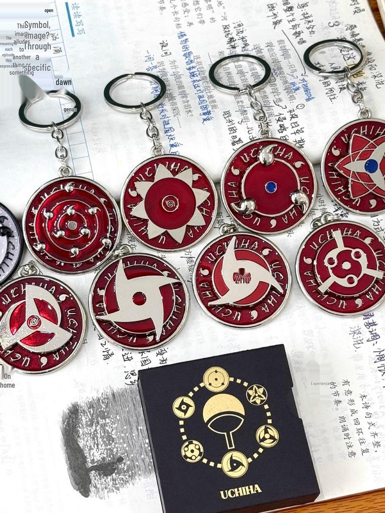 Rotatable Decompression Eternal Mangekyō Sharingan Anime Keychain Pendant