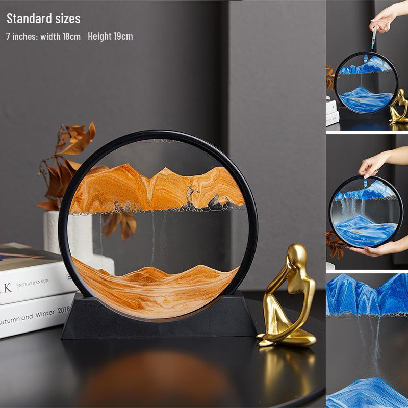 Eleganckie ozdoby z ruchomym piaskiem do dekoracji domu i biura