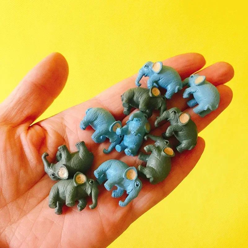 5 Pcs Miniature Animal Elephant Cute Miniature Decorative Resin Bonsai Dollhouse Fairy Garden Decor Ornaments