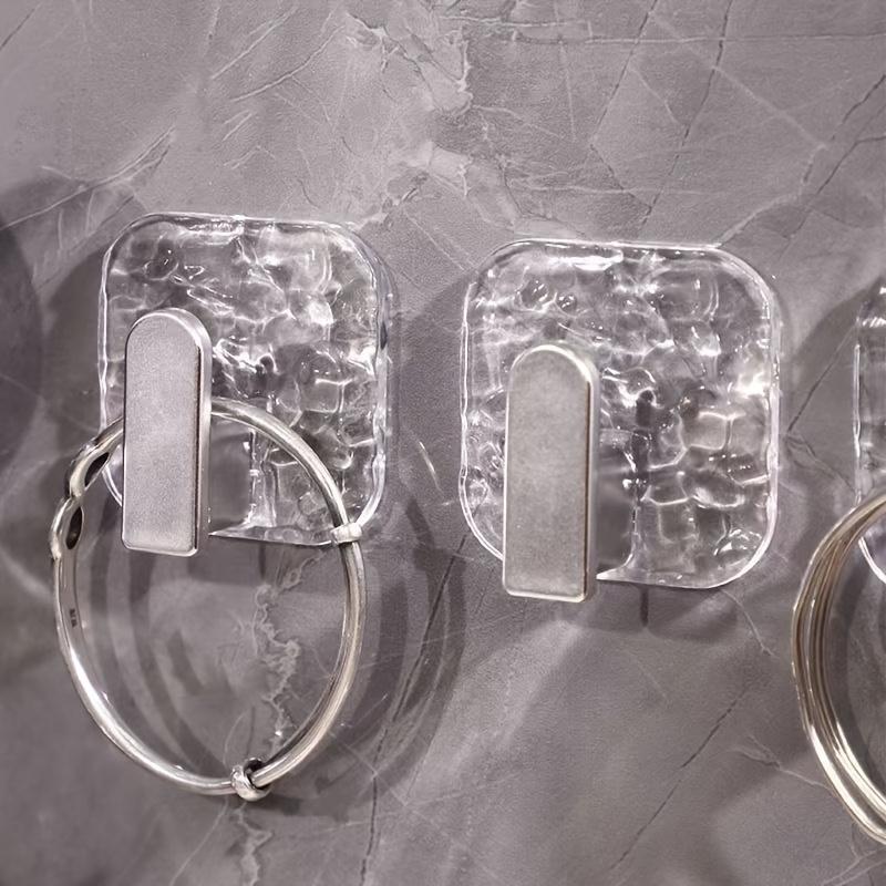 1pc Luxury Ice Flower Hook Wall-Mounted Storage Hook for Bathroom Towel Rack, Kitchen Utensil Rack, Easy-to-Use Hooks