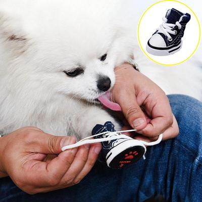 Verschleißfest Niedlich Anti-Rutsch Lässiger Stil Atmungsaktiv Für Kleine Hunde, Katzen Haustier Stiefel Welpen Sneaker Hundeschuhe Haustier Jeansschuhe