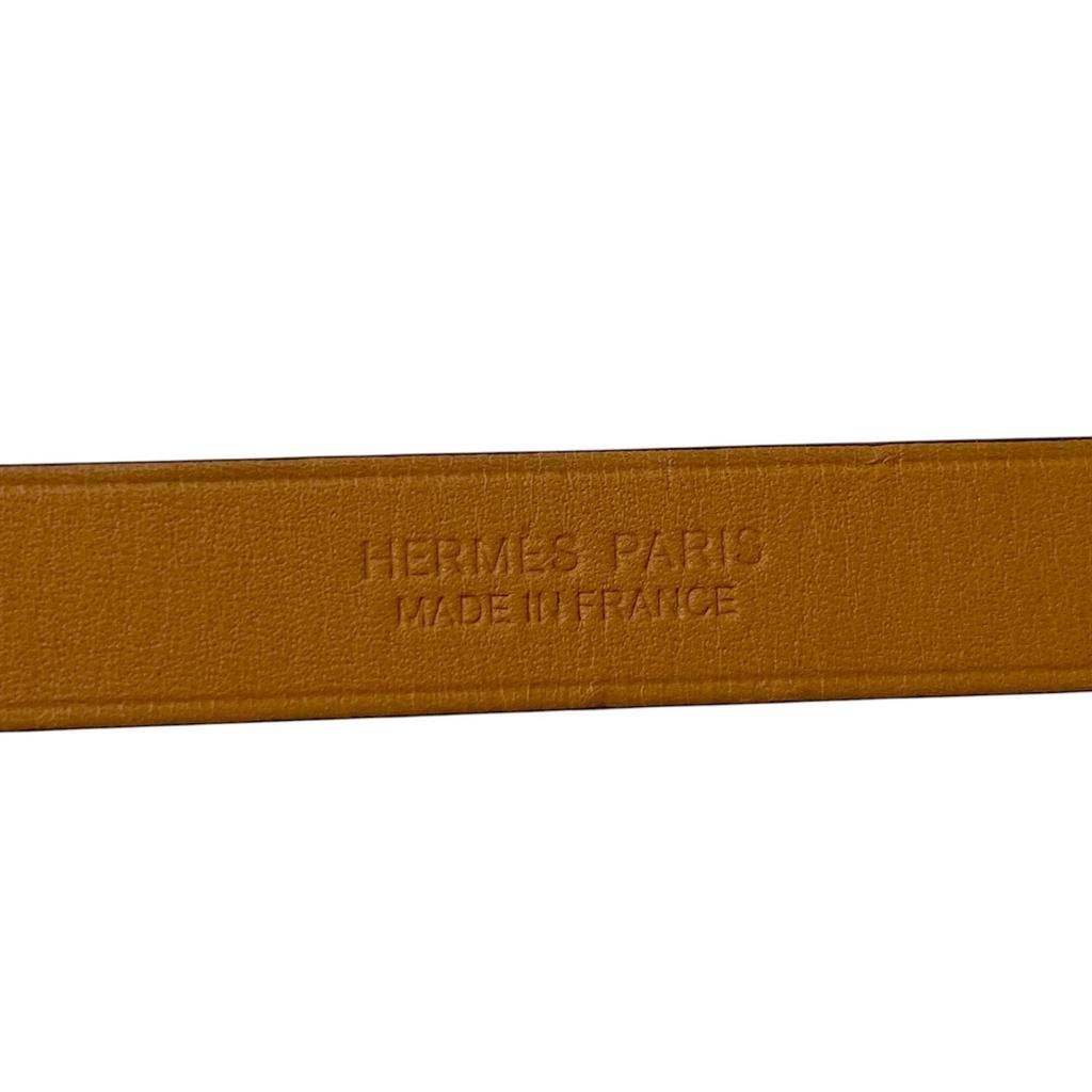 Used HERMESbracelet black/Silver leather mens