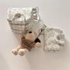 Cute Daisy Floral Canvas Card Holder & Coin Purse with Multi-Layer Design