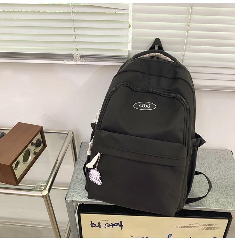 

Школьная сумка женская ins Mori универсальная корейская версия однотонного рюкзака для учеников младших классов средней школы, высококачественный рюкзак большой вместимости для женщин