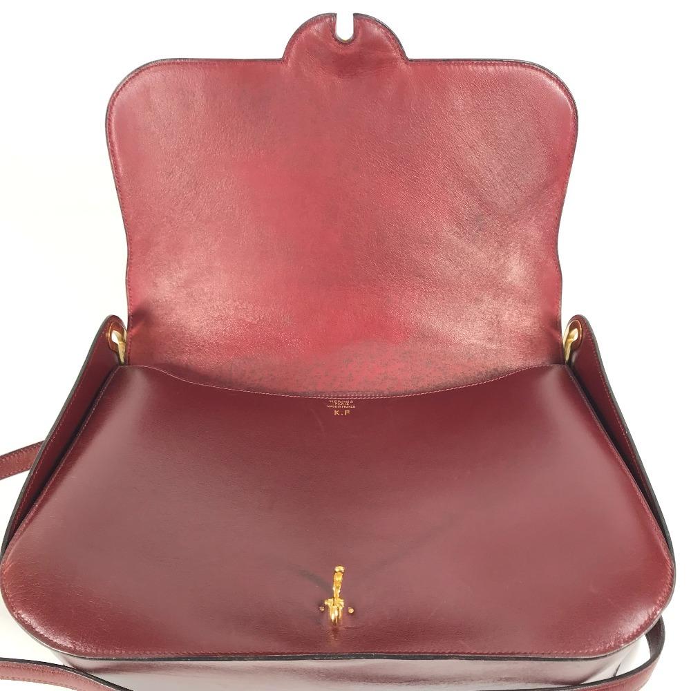 HERMES vintage Wood handle 2WAY Bag Shoulder Bag 2WAY Bag Hand Bag