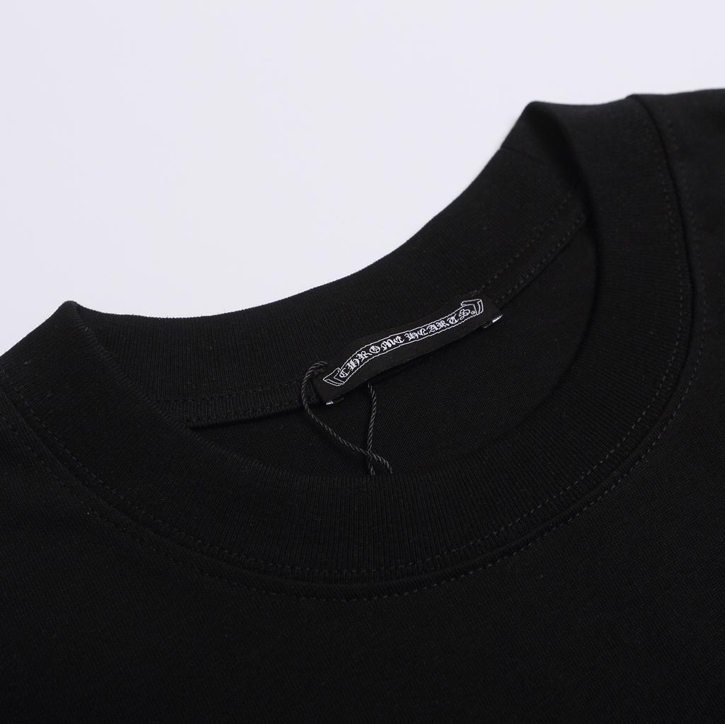 1966 CHROME HEARTS 2025 Lato Nowa Wysokiej Jakości Bawełna Okrągły Dekolt Luźny Duży Rozmiar Męski i Damski T-shirt Koszulka dla Pary