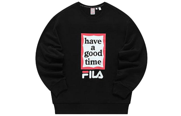 Men's FILA Have A Good Time Collection Sweatshirts Unisex Black Crew Neck Moderate