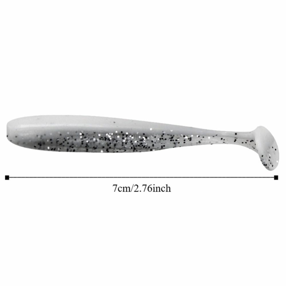 100PCS Soft Fishing Grub Baits 7cm 2.2g Swim Baits Durable Fishing Lures Saltwater Fishing