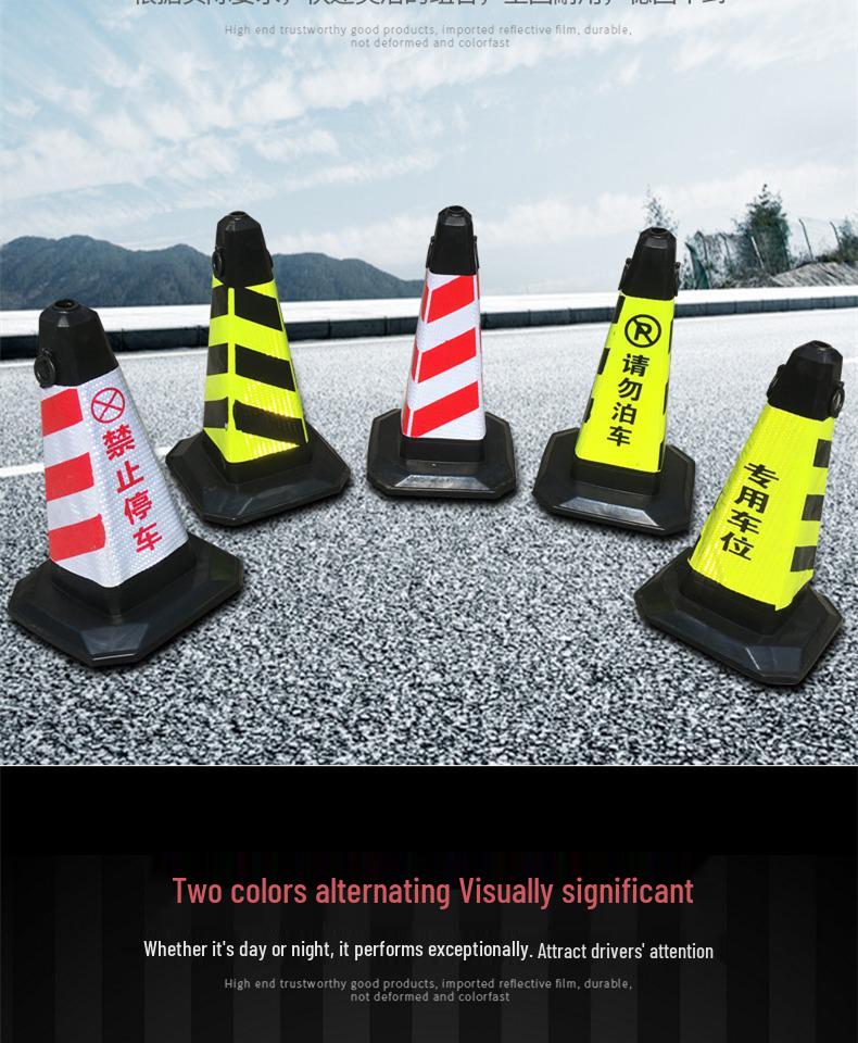 Ice Cream Bucket Parking Post: Reflective No Parking Warning Cone